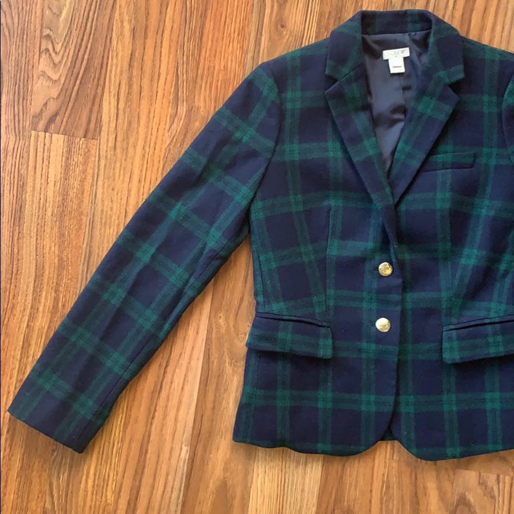 Jcrew factory wool plaid blazer size 2